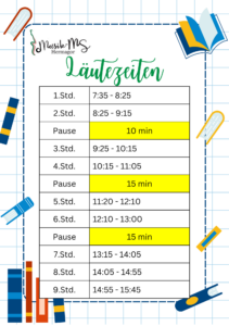 ACHTUNG! Änderung der Läutezeiten ab 15.12.2025